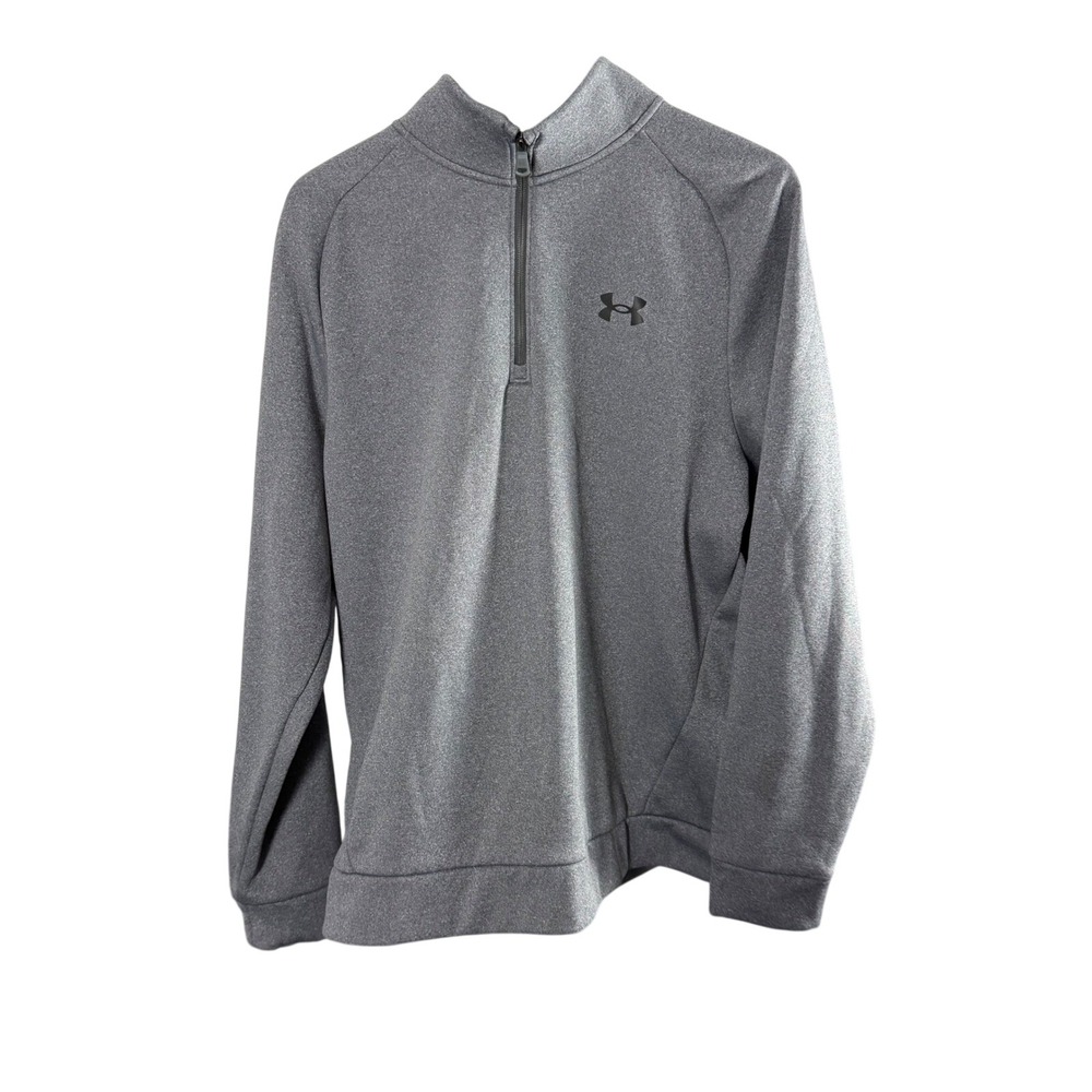 Under Armour Mens XL Gray Heather Fleece Quarter Zip Pullover Loose Fit Jacket